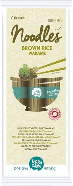 Makaron (ryżowy razowy wakame) bezglutenowy Bio 250g - Terrasana #1