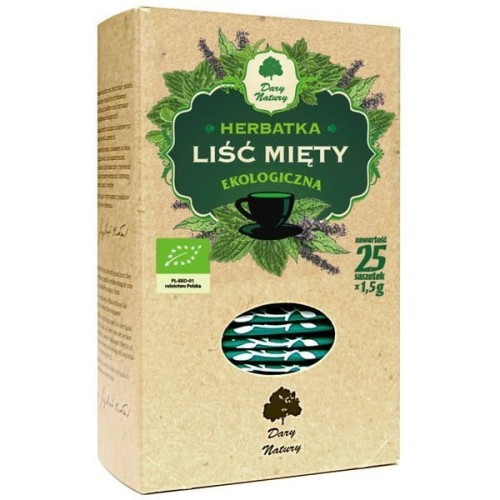 Herbatka Liść Mięty Bio (25x1,5g) - Dary Natury #1
