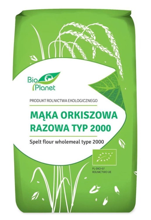 Mąka orkiszowa razowa typ 2000 BIO 500g - Bio Planet    #1