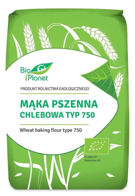 Mąka pszenna chlebowa typ 750 Bio 1000g - Bio Planet    #1