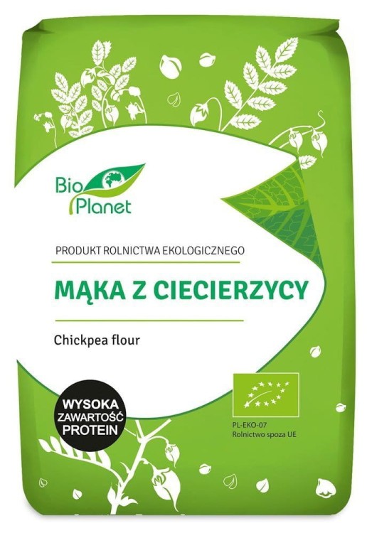 Mąka z ciecierzycy BIO 800g - Bio Planet    #1