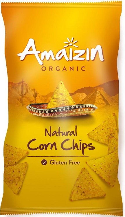 Chipsy kukurydziane solone bezglutenowe BIO 250g AMAZIN #1