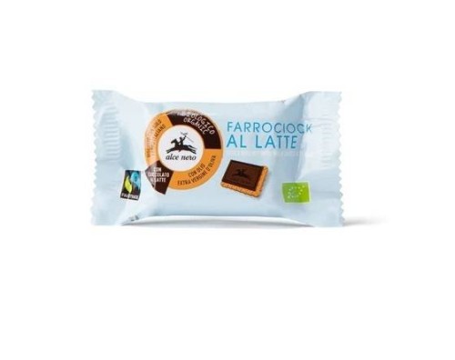Herbatniki orkiszowe z mleczna czekoladą Fair Trade Bio 28g - Alce Nero #1