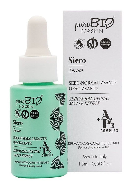 Serum do twarzy matujące cera tłusta i mieszana Bio 15ml - Purobio  #1