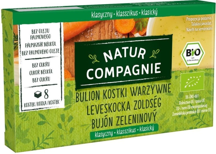 Bulion kostki warzywne bez dodatków cukru BIO 84g - Natur Compagnie #1