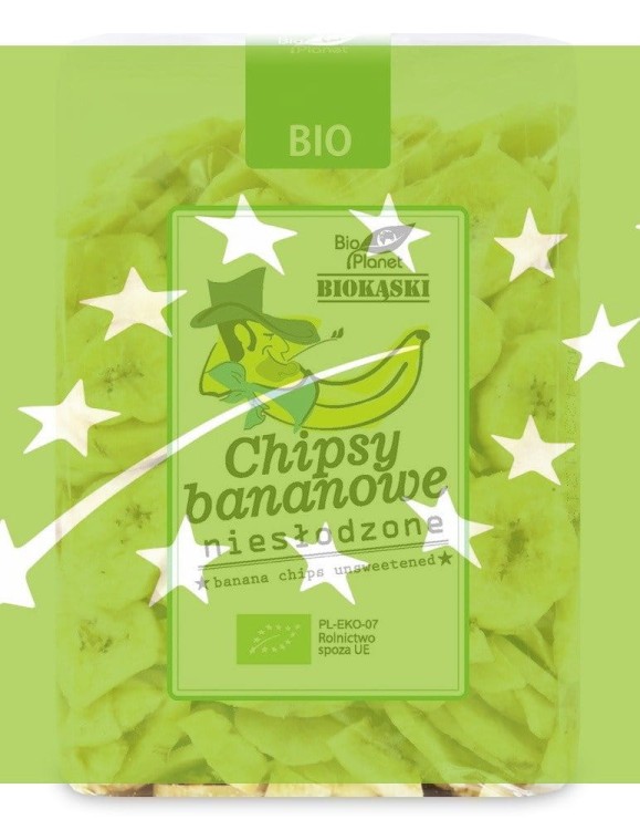 Chipsy bananowe niesłodzone Bio 350g - Bio Planet #1