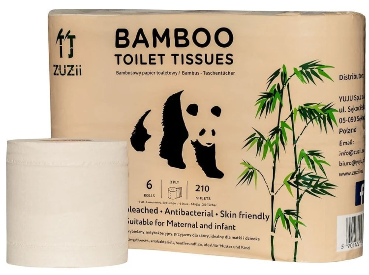 Papier toaletowy bambusowy 6 rolek - Zuzii #1