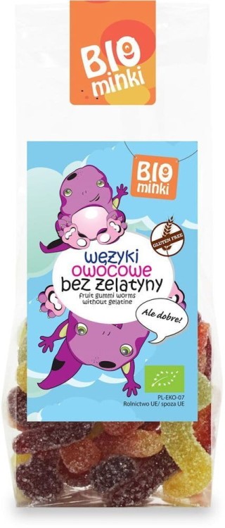 Wężyki owocowe bez żelatyny Bio 100g - Biominki  #1