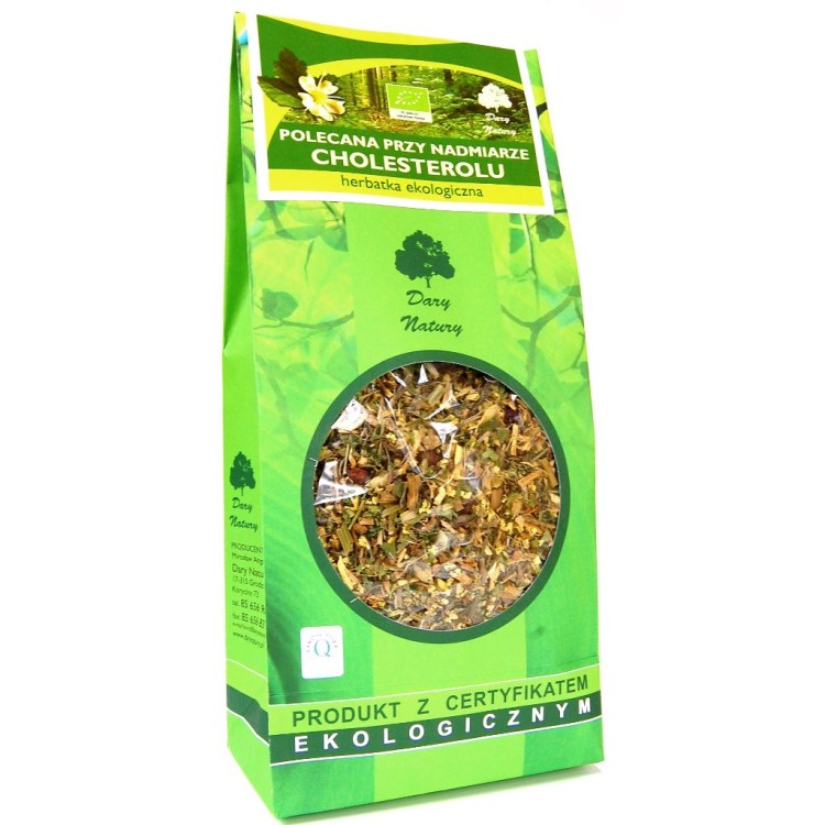 Herbatka polecana przy nadmiarze cholesterolu BIO 200g - Dary Natury #1