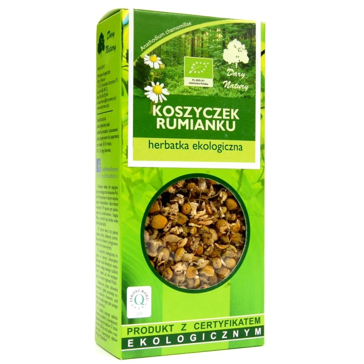 Herbata z koszyczków rumianku BIO 25g - Dary Natury #1