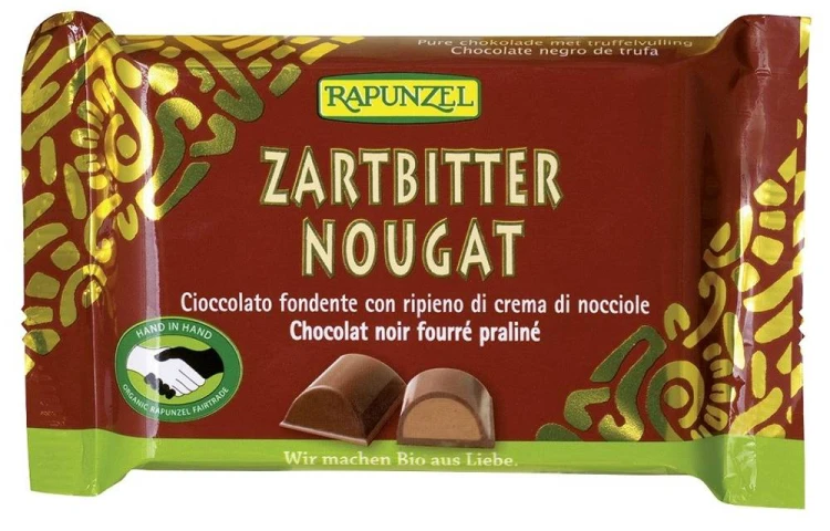 Czekolada gorzka nugatowa BIO 100g -  Rapunzel #1
