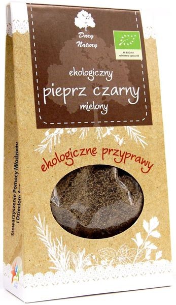 Pieprz czarny mielony BIO 50g - Dary Natury #1