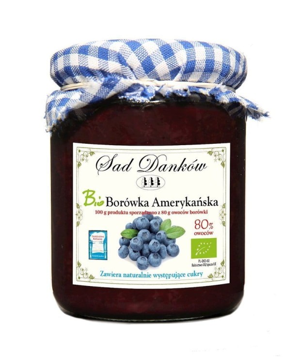 Ekologiczny dżem borówka amerykańska 260g - Sad Danków #1