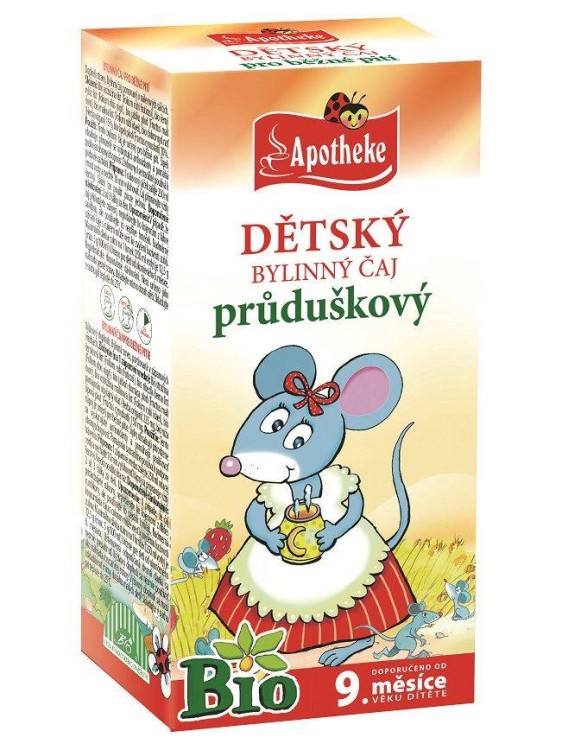 Herbatka dla dzieci na oskrzela BIO (20x1,5) 30g - Apotheke #1