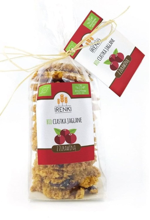 Ciastka jaglane z żurawiną  BIO 150g - Irenki #1