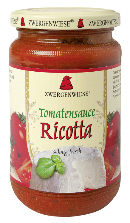 Sos pomidorowy z ricottą bezglutenowy BIO 350g - Zwergenwiese #1