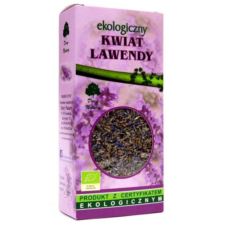 Herbatka z kwiatu lawendy Bio 50 g - Dary Natury #1
