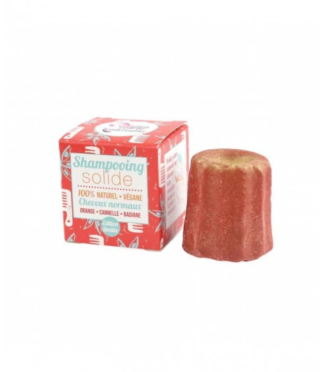 Szampon w kostce, pomarańcza-cynamon-anyż, niezwykle wydajny, naturalny, do włosów normalnych, 55g.- Lamazuna #1