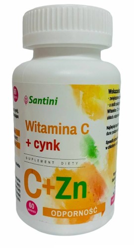 Witamina C + cynk 60 tabletek - Santini #1