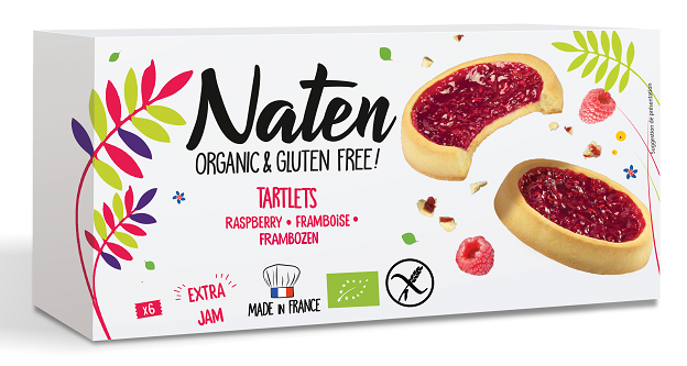 Ciastka tartaletki z dżemem malinowym bezglutenowe BIO 130g - Naten #1