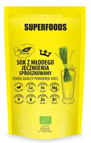 Sok z młodego jęczmienia sproszkowany  BIO 150 ml - Bio Planet #1