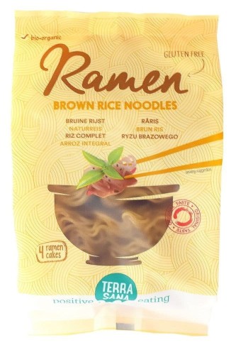 Makaron ramen z ryżu brązowego bezglutenowy  BIO 280g - Terrasana #1