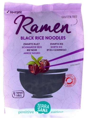 Makaron ramen z ryżu czarnego bezglutenowy Bio 280 g - Terrasana #1