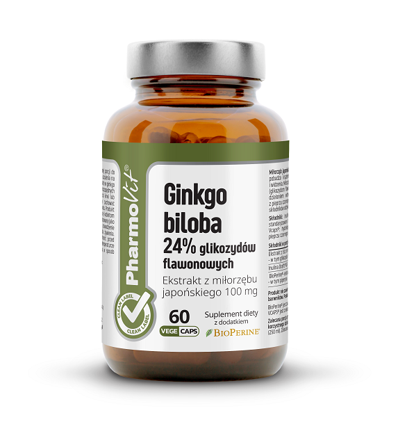 Miłorząb japoński 60 kapsułek 19,98 g - Pharmovit (clean label) #1