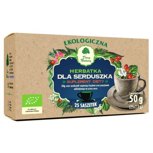 Herbata dla serduszka Bio (25x2g) 50g - Dary Natury #1