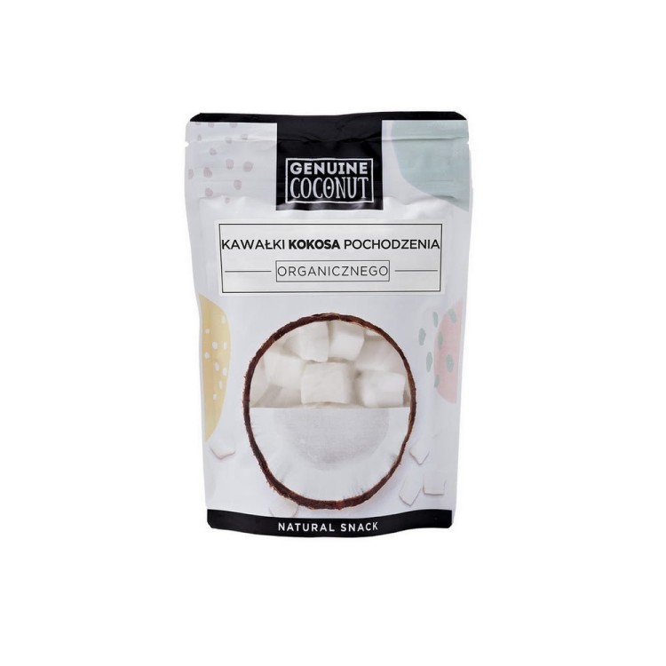 Kawałki kokosa świeże bezglutenowe Bio 100g - Genuine coconut #1