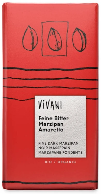Czekolada gorzka z marcepanem amaretto BIO 100g - Vivani  #1