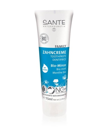 Pasta do zębów miętowa z fluorem 75ml - Sante  #1
