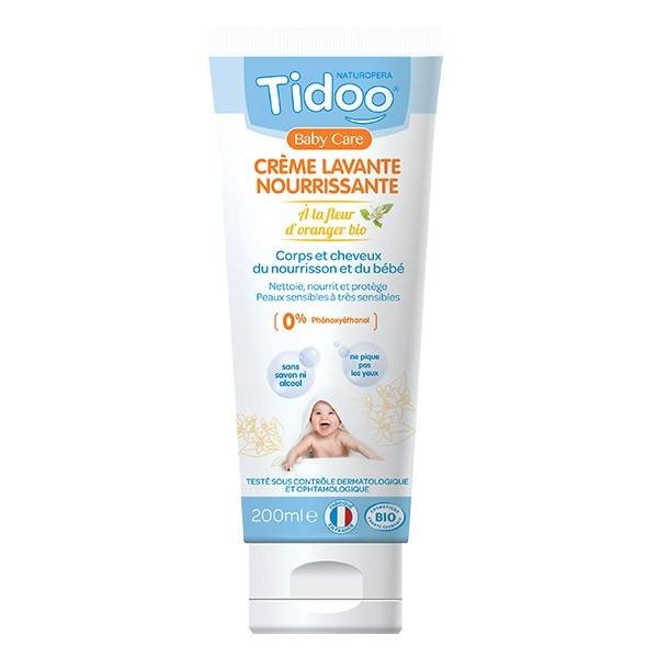  Krem do mycia ciała i włosów dla niemowląt i dzieci kwiat pomarańczy Eco 200ml - Tidoo #1