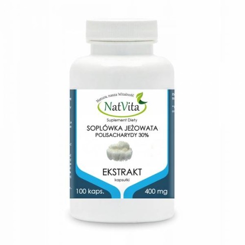 Soplówka jeżowata ekstrakt Bio 100 kaps. - Nat Vita #1