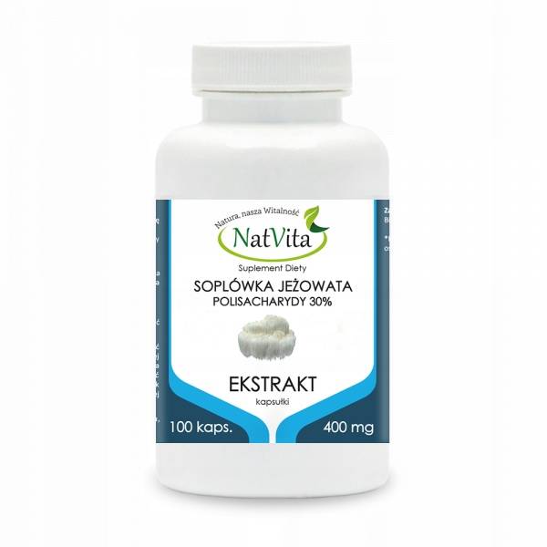 Soplówka jeżowata ekstrakt Bio 100 kaps. - Nat Vita #1