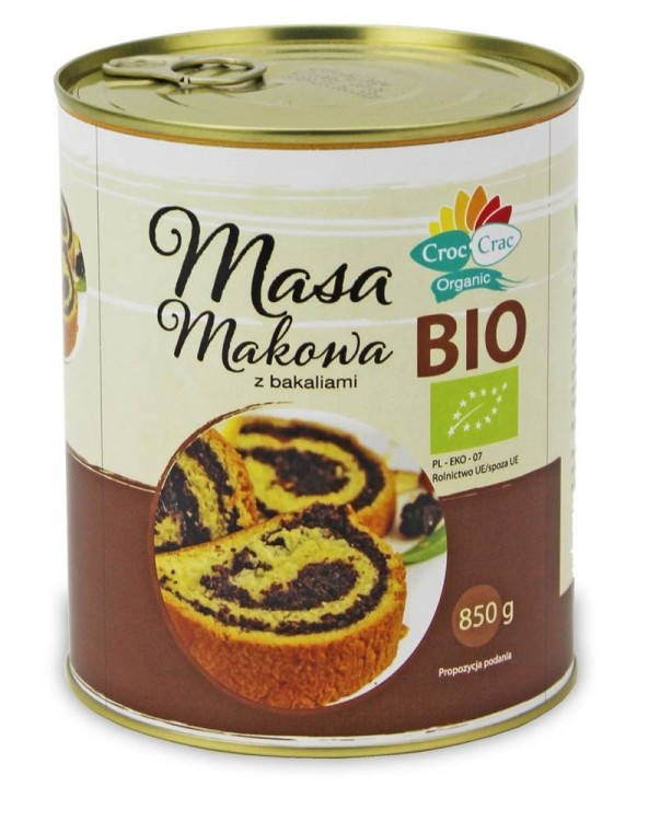Masa  makowa z bakaliami Bio 850g - Bioveri #1