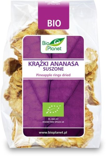 Krążki Ananasa suszone BIO 100g - Bio Planet #1