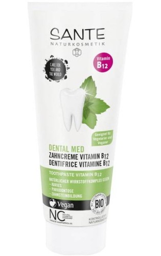Pasta do zębów z witaminą B12 i fluorem eco 75 ml - Sante #1