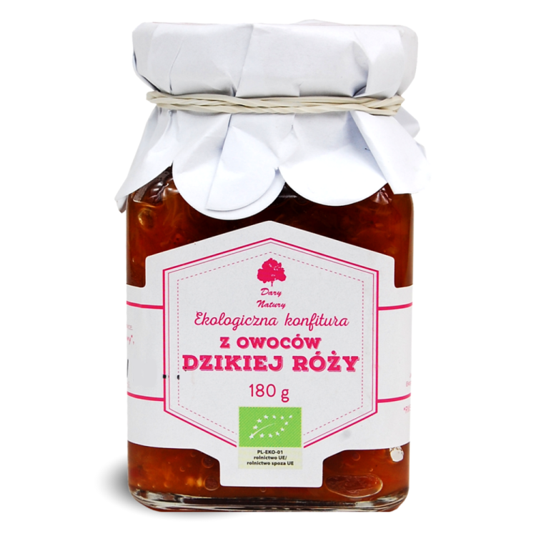 Konfitura z owoców dzikiej róży Bio 180g - Dary Natury #1