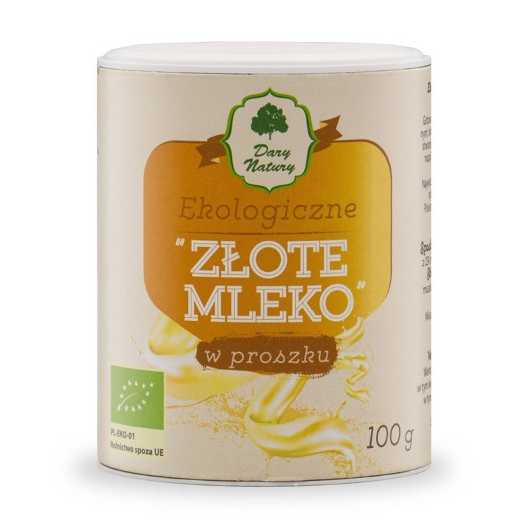 Złote Mleko w proszku mieszanka przypraw Bio 100g - Dary Natury  #1