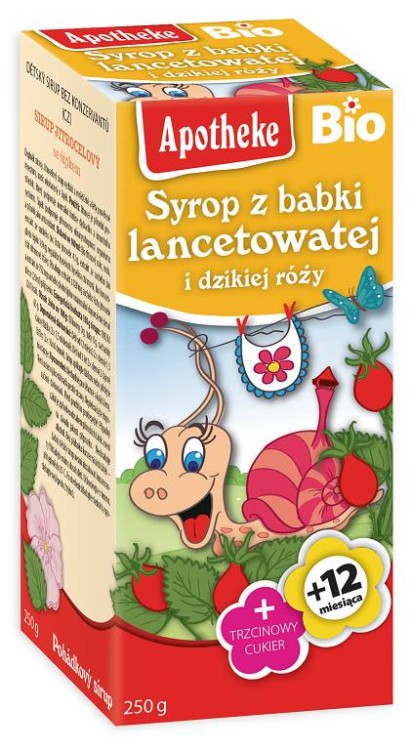 Syrop dla dzieci z babki lancetowatej i dzikiej róży 250g - Apotheke #1