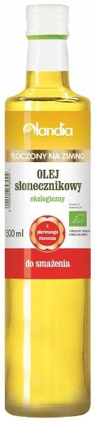 Olej do smażenia słonecznikowy BIO 500ml - Olandia  #1