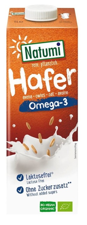 Napój owsiany omega - 3 bez dodatków cukru 1L - Bio Planet  #1