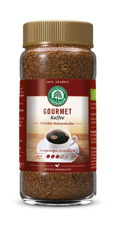Kawa rozpuszczalna liofilizowana Arabica Gourmet 100% Bio 100g - Lebensbaum #1