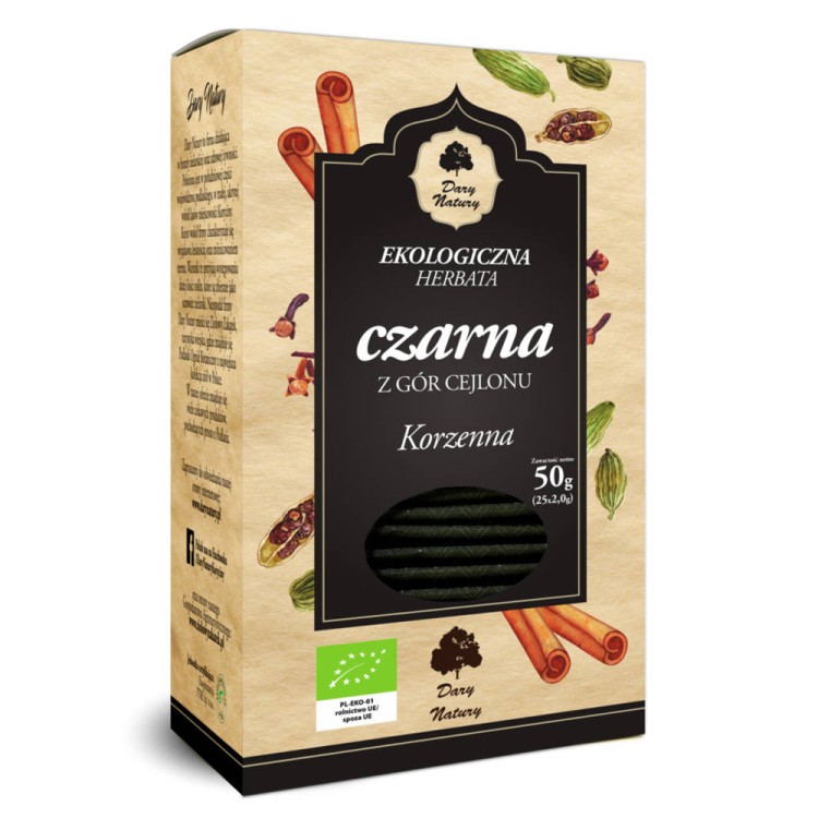 Herbata czarna korzenna Bio (25 x 2 g) 50 g - DARY NATURY #1