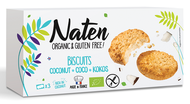 Ciastka kokosowe bezglutenowe Bio 150 g - NATEN #1