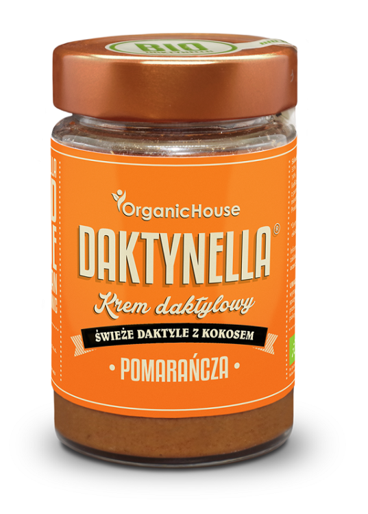 Krem kokosowo - daktylowy pomarańcza bezglutenowy  BIO 190 g - ORGANIC HOUSE (DAKTYNELLA) #1