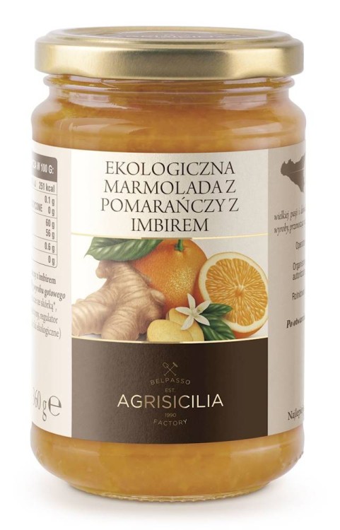 Marmolada z pomarańczy z imbirem BIO 360 g - AGRISICILIA #1