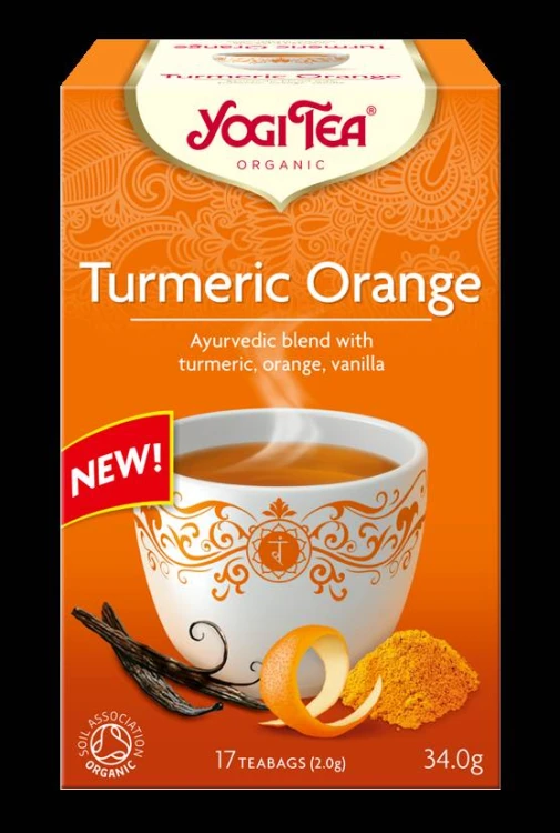Herbatka kurkuma pomarańcza (turmeric orange) BIO (17 x 2 g) 34 g - YOGI TEA #1