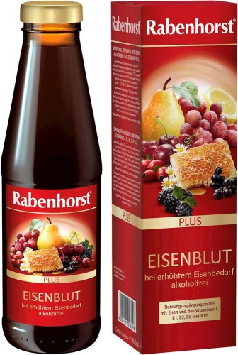 Napój owocowo-ziołowy z żelazem i witaminami C, B1,B2,B6,B12 450ml - Rabenhorst  #1